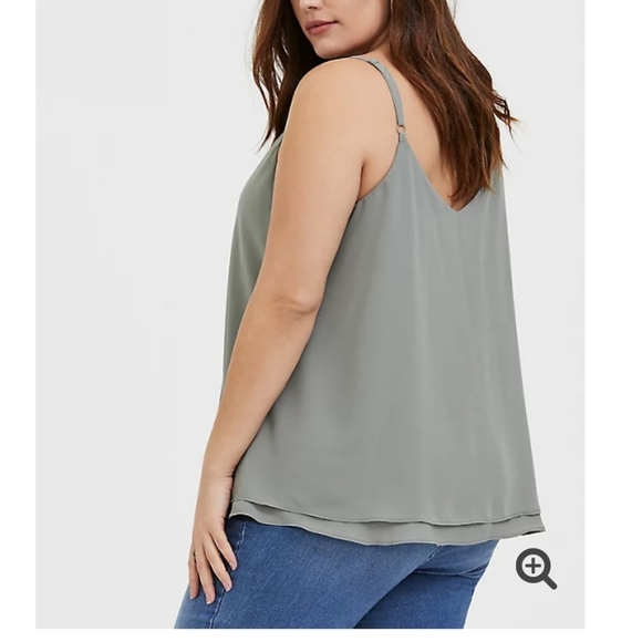 NWT Torrid Sophie Sage Green Chiffon Cami - Picture 3 of 7